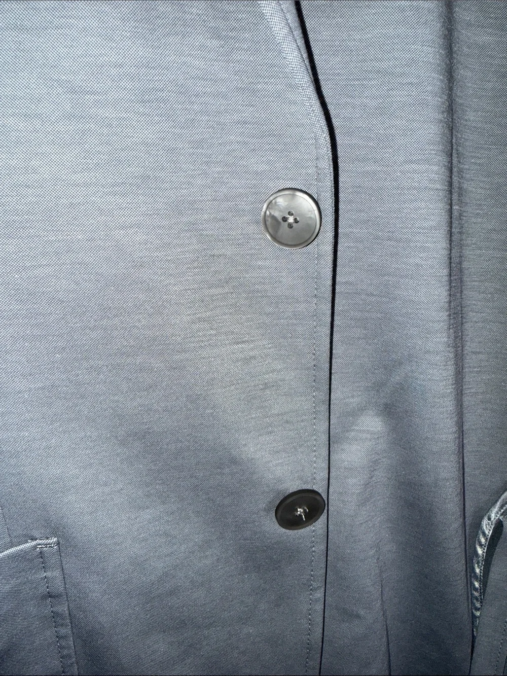 Calvin Klein Mens Light Grey Unstructured Two Button Blazer Jacket 38R